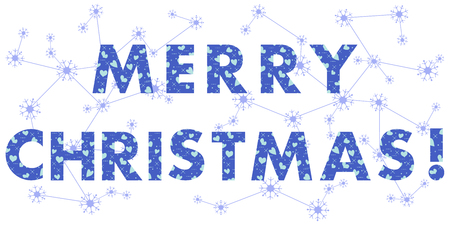 Christmas card with the inscription. The message is decorated with hearts. Design for postcard, banner, print.のイラスト素材