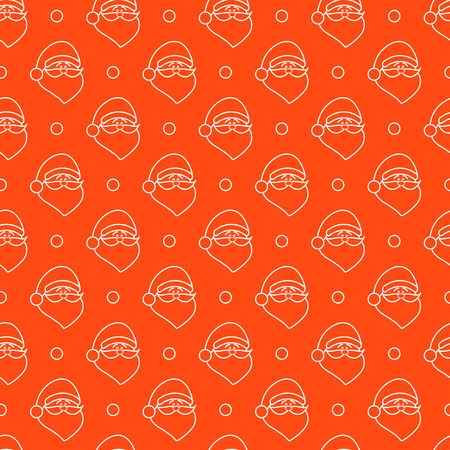 Happy New Year 2019 and Christmas seamless pattern. Vector illustration with Santa Claus, snow. Design for wrapping, fabric, print.のイラスト素材