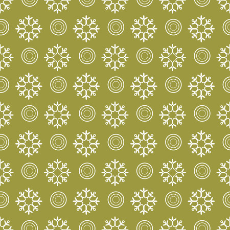 Winter seamless pattern with  snowflakes and circles. Design for banner, poster or print.のイラスト素材