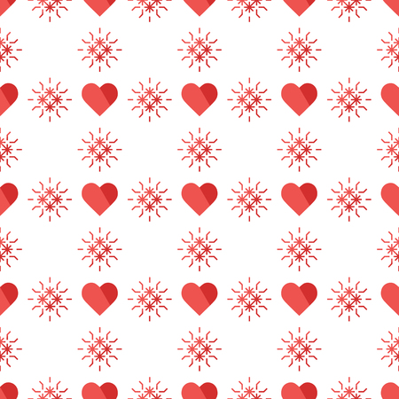 Cute seamless pattern with hearts. Happy Valentine's Day. Romantic background. Design for party card, paper, wrapping, fabric.のイラスト素材