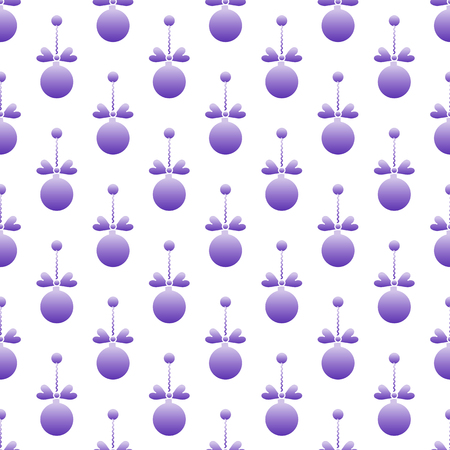 Happy New Year 2019 and Christmas seamless pattern. Winter illustration with Christmas balls. Design for banner, poster or print.のイラスト素材