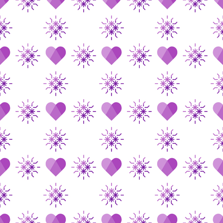 Cute seamless pattern with hearts. Happy Valentine's Day. Romantic background. Design for party card, paper, wrapping, fabric.のイラスト素材