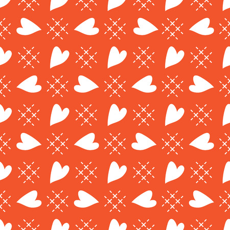 Cute seamless pattern with hearts. Happy Valentine's Day. Romantic background. Design for party card, paper, wrapping, fabric.のイラスト素材