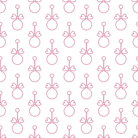 Happy New Year 2019 and Christmas seamless pattern. Winter illustration with Christmas balls. Design for banner, poster or print.のイラスト素材