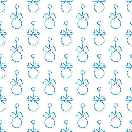 Happy New Year 2019 and Christmas seamless pattern. Winter illustration with Christmas balls. Design for banner, poster or print.のイラスト素材