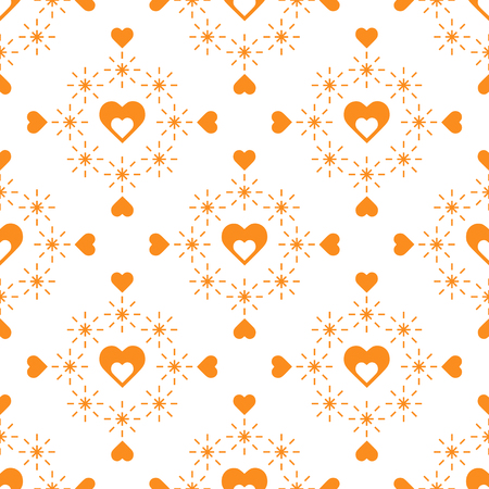 Cute seamless pattern with hearts. Happy Valentine's Day. Romantic background. Design for party card, paper, wrapping, fabric.のイラスト素材