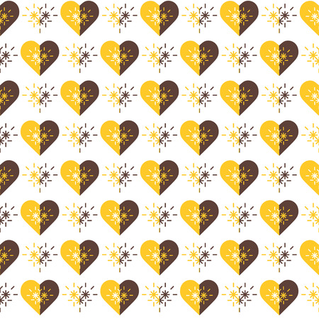 Cute seamless pattern with hearts. Happy Valentine's Day. Romantic background. Design for party card, paper, wrapping, fabric.のイラスト素材