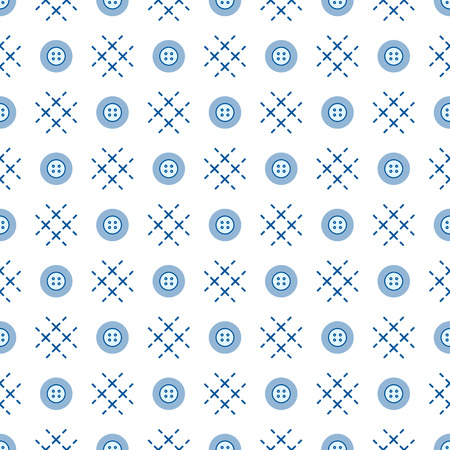 Seamless pattern with buttons. Sewing and needlework background. Template for design, fabric, print.のイラスト素材