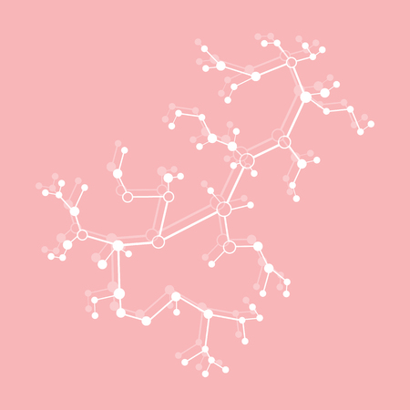 Structure of molecule and communication. Scientific concept. Medical, chemistry, science.のイラスト素材