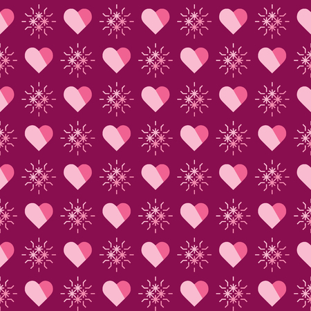 Cute seamless pattern with hearts. Happy Valentine's Day. Romantic background. Design for party card, paper, wrapping, fabric.のイラスト素材