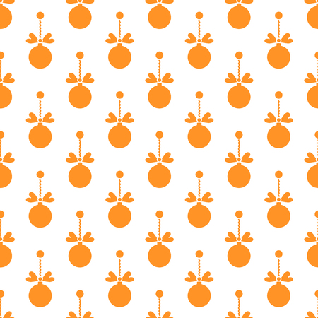 Happy New Year 2019 and Christmas seamless pattern. Winter illustration with Christmas balls. Design for banner, poster or print.のイラスト素材