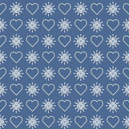 Cute seamless pattern with hearts. Happy Valentine's Day. Romantic background. Design for party card, paper, wrapping, fabric.のイラスト素材