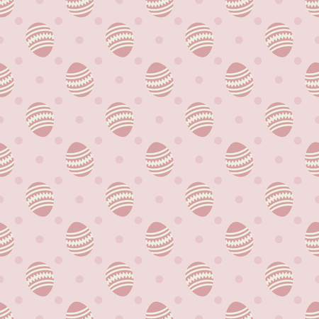 Vector seamless pattern with Easter eggs. Happy Easter. Festive background. Design for banner, poster or print.のイラスト素材