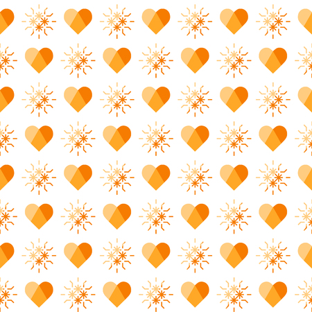 Cute seamless pattern with hearts. Happy Valentine's Day. Romantic background. Design for party card, paper, wrapping, fabric.のイラスト素材