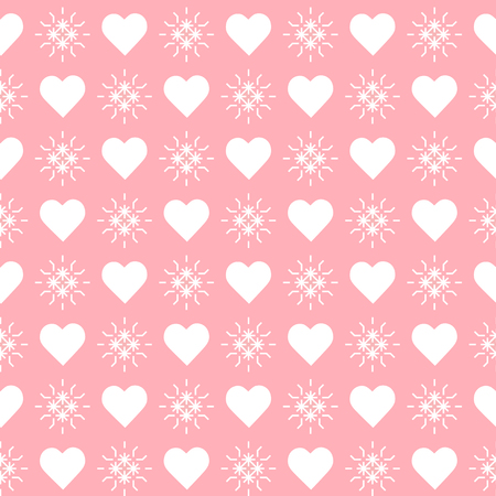 Cute seamless pattern with hearts. Happy Valentine's Day. Romantic background. Design for party card, paper, wrapping, fabric.のイラスト素材
