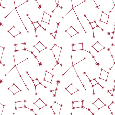 Seamless vector pattern with constellations. Space exploration. Astronomy. Science. Design for astronomy apps, websites, print.のイラスト素材