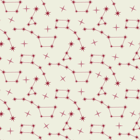 Seamless vector pattern with constellations. Space exploration. Astronomy. Science. Design for astronomy apps, websites, print.のイラスト素材