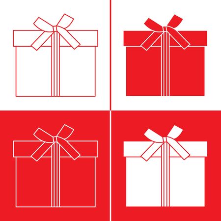 Vector illustration with gift boxes. Happy new year 2020, Merry Christmas, Valentine's day, birthday, Mother's day, Father's day, boxing day. Shopping, sale.のイラスト素材