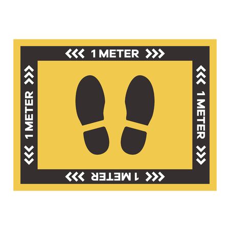 Vector illustration Keep distance. Social distancing.  coronavirus COVID-19 Quarantine. Pandemic virus Reducing risk of infection, disease prevention measures. Protect Health care conceptのイラスト素材