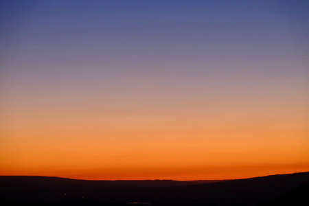 Sunset sky over Gannison Canyon. Colorado. United States.の写真素材