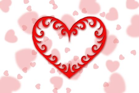 Valentine's day background with hearts. Joyful festive design
