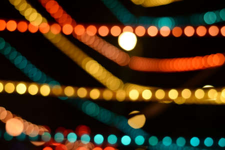 Abstract circular bokeh background lights joyful shiningの写真素材