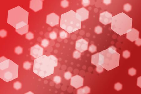 Bright colorful abstract bokeh hexagons for background useの写真素材