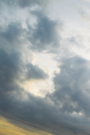 Grey stormy dark clouds nature background