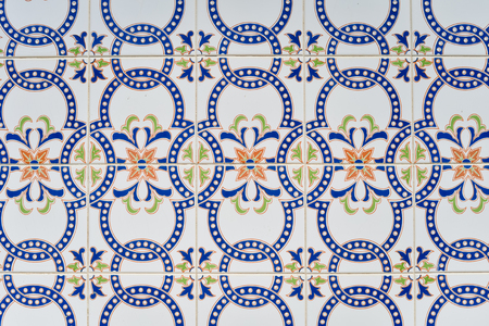 Azulejo beautiful traditional portuguese tiles background