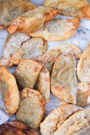 Pastries and cakes. Close up photo