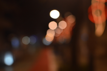 Bokeh night light joyful abstract blur of Christmas festive time background image