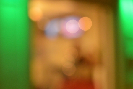 Bokeh night light joyful abstract blur of Christmas festive time background imageの写真素材