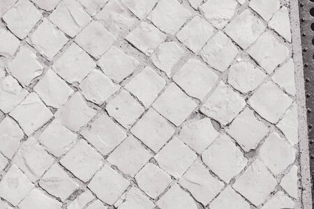 Top view of stone pavement backgroundの写真素材