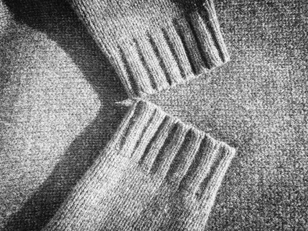 The knitted fabric texture, soft focus abstract backgroundの写真素材