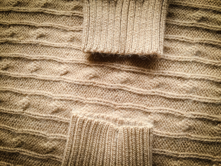 The knitted fabric texture, soft focus abstract backgroundの写真素材