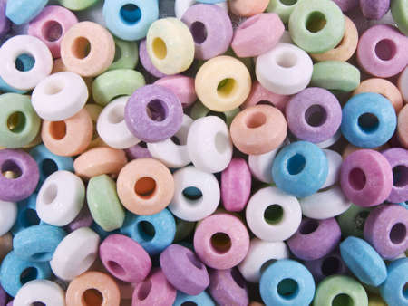 Isolated and colourfull donut sweets in focus