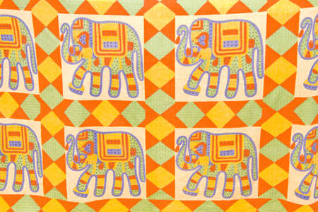 Colorful elephants pattern for back ground useの写真素材