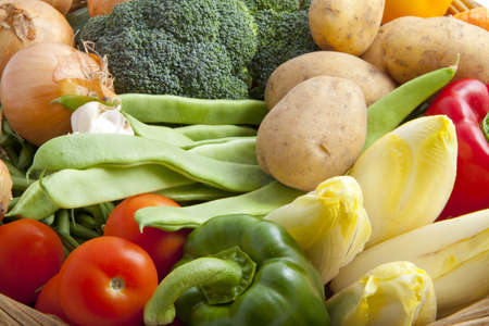 Lots of vegetables on a pile for background useの写真素材