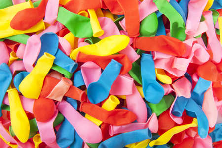 Colorful empty water balloons for background useの写真素材