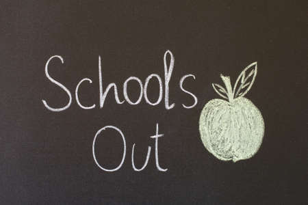 inscription and the image with chalk on a blackboard