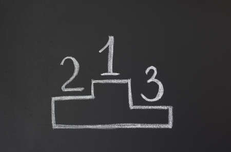drawing with chalk on a blackboard