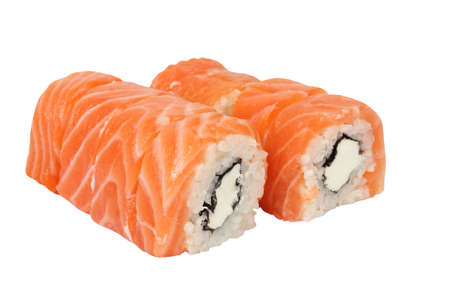 sushi rolls on an isolated backgroundの写真素材