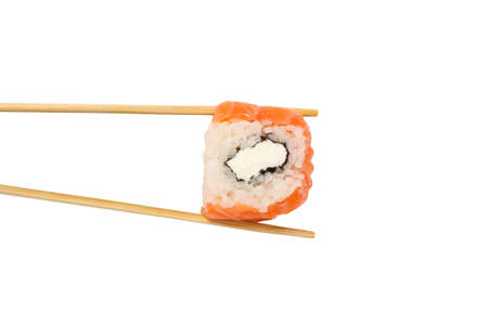 sushi rolls on an isolated backgroundの写真素材