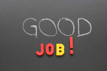 the image and the inscription letters on a blackboardの写真素材