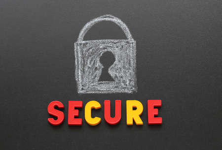 the image and the inscription letters on a blackboardの写真素材