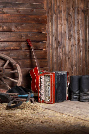 Scenery in the barn studioの写真素材