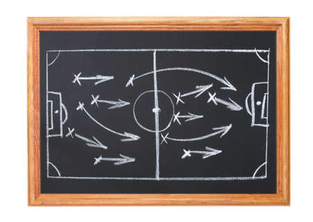Image in white chalk on a blackboard - playbookの写真素材