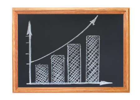 Image in white chalk on a blackboard - growthの写真素材