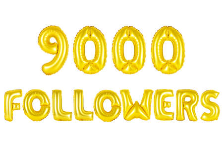 Gold alphabet balloons, 9000 (nine thousand) followers, Gold number and letter balloon
