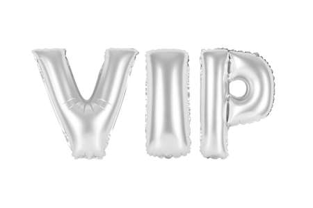 chrome (grey) alphabet balloons, VIP, very important person, chrome (grey) number and letter balloonの写真素材